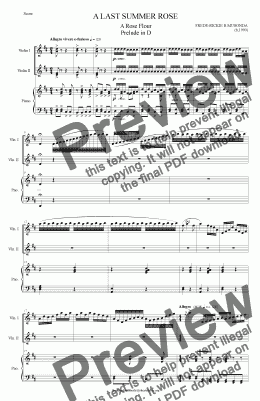 page one of A ROSE FULL SCORE