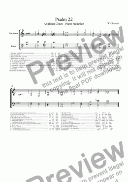 page one of Psalm 22 (Anglican Chant)