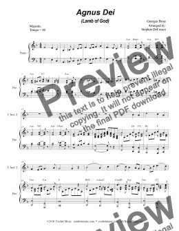 page one of Agnus Dei (Duet for C-Instruments)