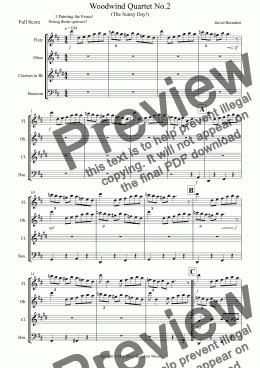 page one of Woodwind Quartet No.2 Op.6 (The Sunny Day!) Movement 3