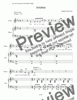 page one of The Fourth Wise Man (the musical) (Piano/Vocal Score)