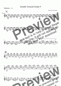 page one of Double Tremolo Etude 9