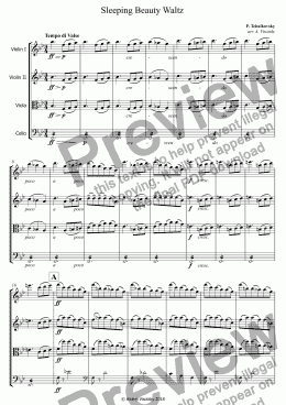 page one of Sleeping Beauty Waltz