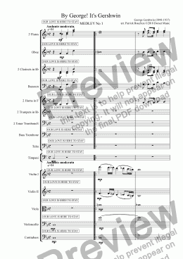 page one of By George! It's Gershwin Medley (1) for Orchestra