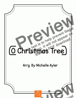 page one of O Christmas Tree