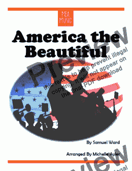 page one of America the Beautiful