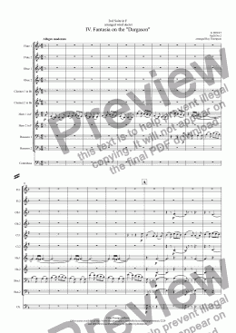 page one of Holst: IV. Fantasia on the "Dargason" - wind dectet