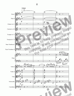 page one of Piano Concerto in D Minor (2nd mvt)