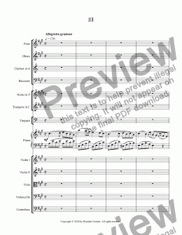 page one of Piano Concerto in A Major (3rd mvt)