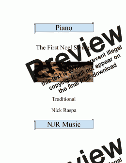 page one of The First Noel Swings (intermediate piano)