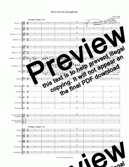 page one of Nova Scotia Symphony - Score and parts