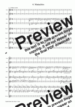 page one of Capriol Suite - Sample of Mov.6 (Saxophone Octet)