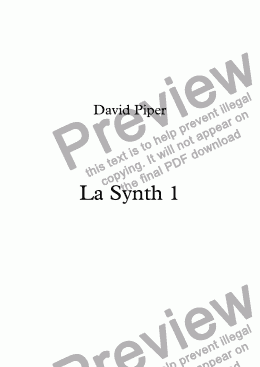 page one of La Synth 1