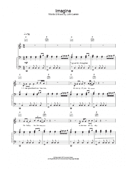 page one of Imagine (Piano, Vocal & Guitar Chords)