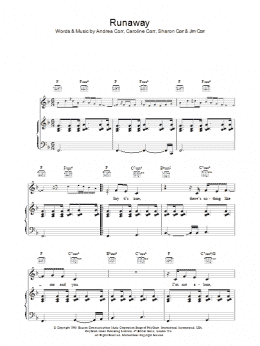 page one of Runaway (Piano, Vocal & Guitar Chords)