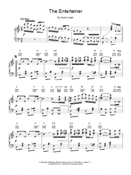 page one of The Entertainer (Piano Solo)