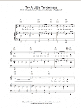 page one of Try A Little Tenderness (Piano, Vocal & Guitar Chords)