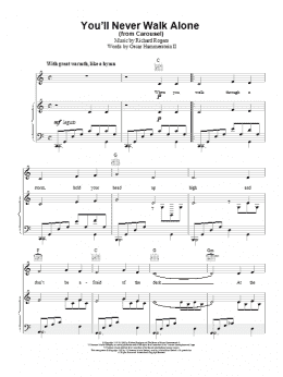 page one of You'll Never Walk Alone (from Carousel) (Piano, Vocal & Guitar Chords (Right-Hand Melody))