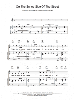 page one of On The Sunny Side Of The Street (Piano, Vocal & Guitar Chords (Right-Hand Melody))