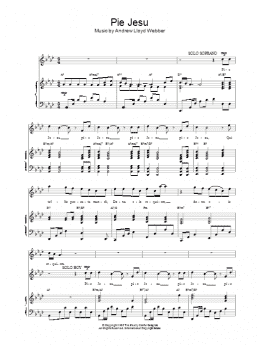 page one of Pie Jesu (Piano, Vocal & Guitar Chords)