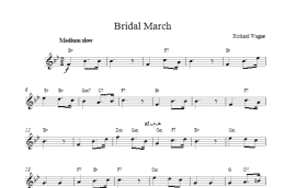 page one of Bridal March (Lead Sheet / Fake Book)