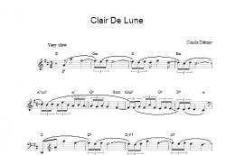 page one of Clair De Lune (Lead Sheet / Fake Book)