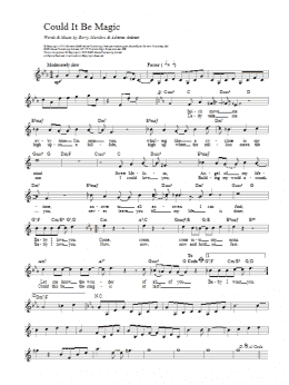 page one of Could It Be Magic (Lead Sheet / Fake Book)