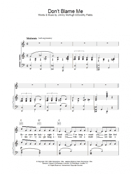 page one of Don't Blame Me (Piano, Vocal & Guitar Chords)