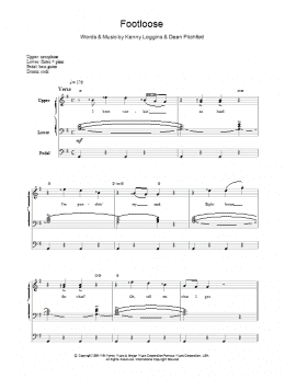 page one of Footloose (Lead Sheet / Fake Book)