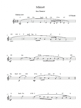 page one of Minuet (Lead Sheet / Fake Book)