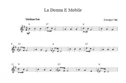 page one of La Donna E Mobile (Lead Sheet / Fake Book)