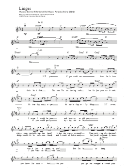 page one of Linger (Lead Sheet / Fake Book)