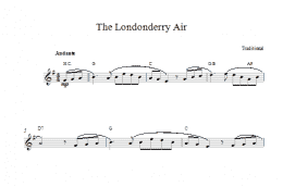 page one of Londonderry Air (Lead Sheet / Fake Book)