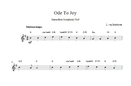 page one of Ode To Joy (Lead Sheet / Fake Book)