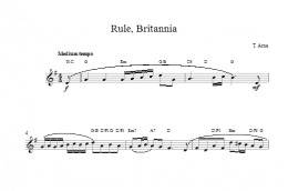 page one of Rule Britannia (Lead Sheet / Fake Book)