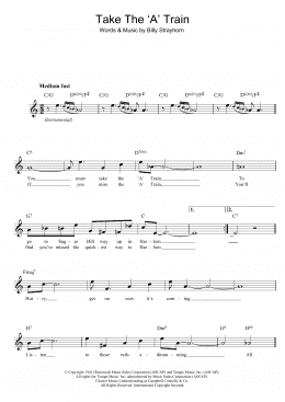 page one of Take The 'A' Train (Lead Sheet / Fake Book)