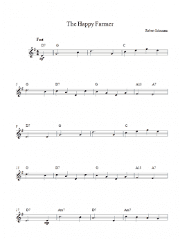 page one of The Happy Farmer (Lead Sheet / Fake Book)