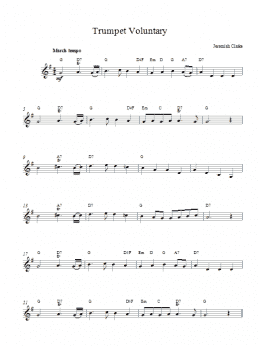 page one of Trumpet Voluntary (Lead Sheet / Fake Book)