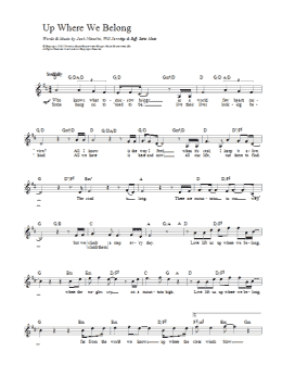 page one of Up Where We Belong (Lead Sheet / Fake Book)