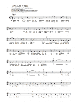 page one of Viva Las Vegas (Lead Sheet / Fake Book)