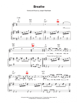 page one of Breathe (Piano, Vocal & Guitar Chords)