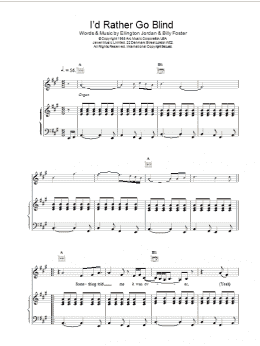 page one of I'd Rather Go Blind (Piano, Vocal & Guitar Chords)