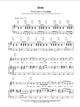 page one of Hello (Piano, Vocal & Guitar Chords)