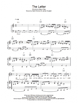 page one of The Letter (Piano, Vocal & Guitar Chords)