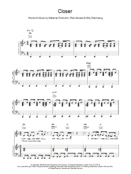 page one of Closer (Piano, Vocal & Guitar Chords)