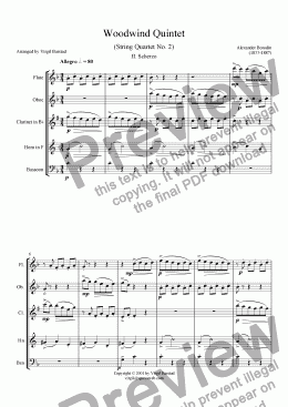 page one of Borodin Wind Quintet - 2