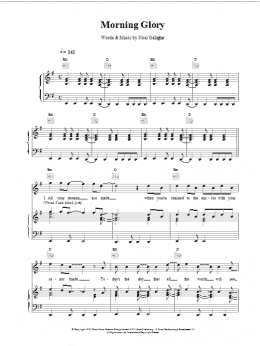 page one of Morning Glory (Piano, Vocal & Guitar Chords)