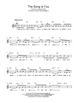 page one of The Song Is You (Lead Sheet / Fake Book)