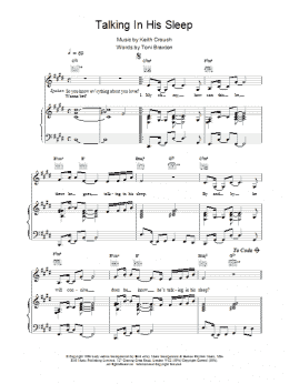 page one of Talking In His Sleep (Piano, Vocal & Guitar Chords)