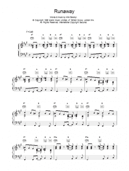 page one of Runaway (Piano, Vocal & Guitar Chords)